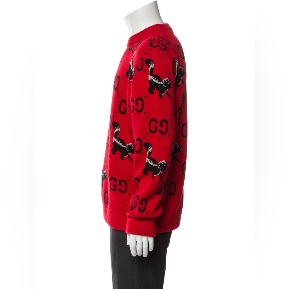 Gucci Red Sweater with Black and White Design